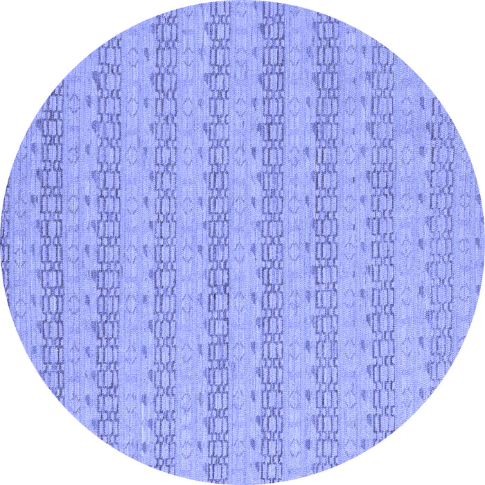 Round Abstract Blue Modern Rug, abs5429blu