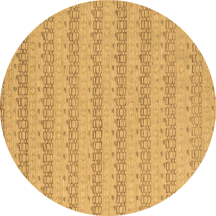 Round Abstract Brown Modern Rug, abs5429brn