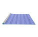 Sideview of Machine Washable Abstract Blue Modern Rug, wshabs5429blu