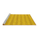 Sideview of Machine Washable Abstract Yellow Modern Rug, wshabs5429yw