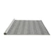 Sideview of Machine Washable Abstract Gray Modern Rug, wshabs5429gry