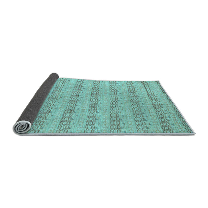 Sideview of Abstract Light Blue Modern Rug, abs5429lblu