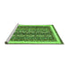 Sideview of Machine Washable Abstract Green Modern Area Rugs, wshabs542grn