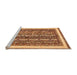 Sideview of Machine Washable Abstract Orange Modern Area Rugs, wshabs542org