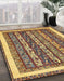 Machine Washable Abstract Red Brown Rug in a Family Room, wshabs542