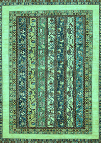 Abstract Turquoise Modern Rug, abs542turq