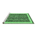 Sideview of Machine Washable Abstract Emerald Green Modern Area Rugs, wshabs542emgrn