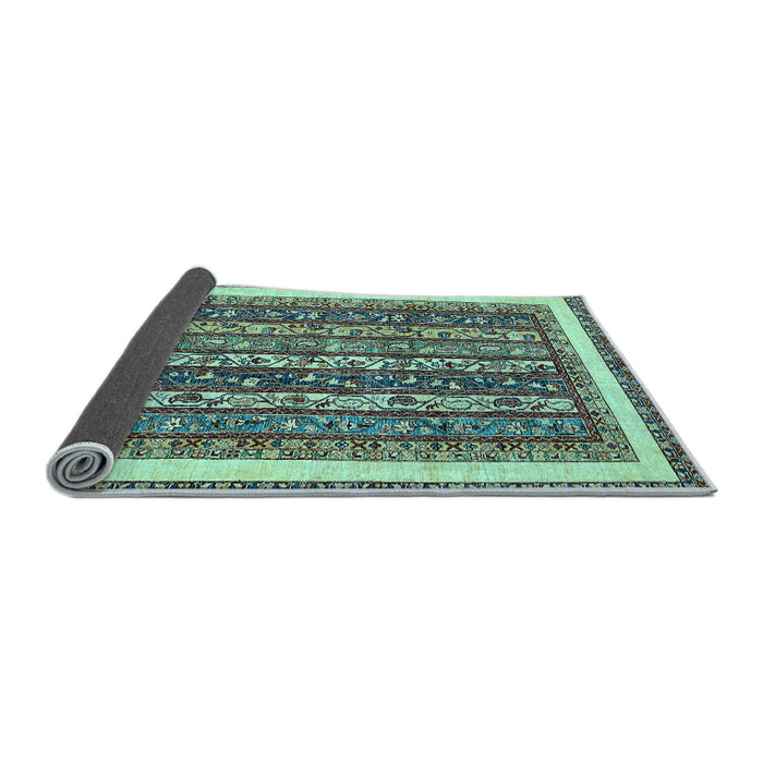 Sideview of Abstract Light Blue Modern Rug, abs542lblu