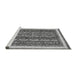 Sideview of Machine Washable Abstract Gray Modern Rug, wshabs542gry