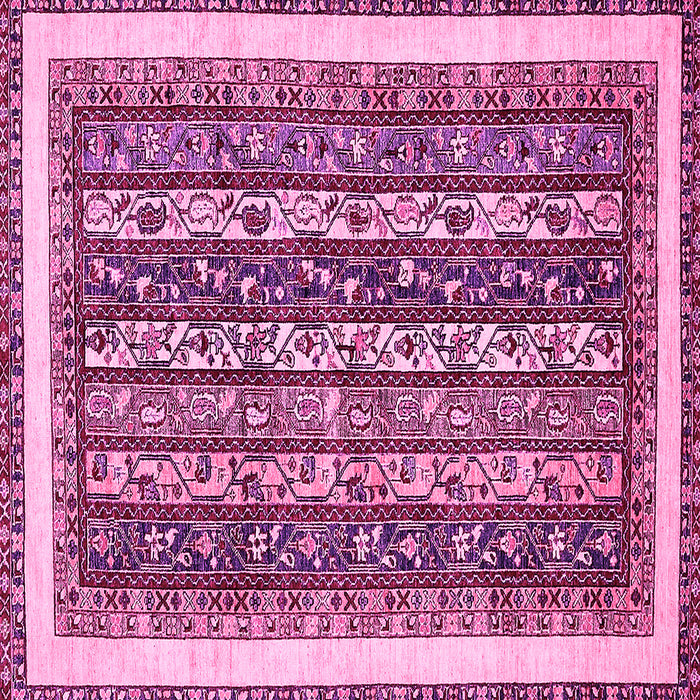 Square Abstract Pink Modern Rug, abs542pnk