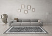 Machine Washable Abstract Gray Modern Rug in a Living Room,, wshabs542gry