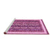 Sideview of Machine Washable Abstract Pink Modern Rug, wshabs542pnk