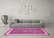 Machine Washable Abstract Pink Modern Rug in a Living Room, wshabs542pnk