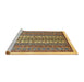 Sideview of Machine Washable Abstract Red Brown Rug, wshabs543