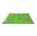 Sideview of Machine Washable Abstract Green Modern Area Rugs, wshabs5430grn