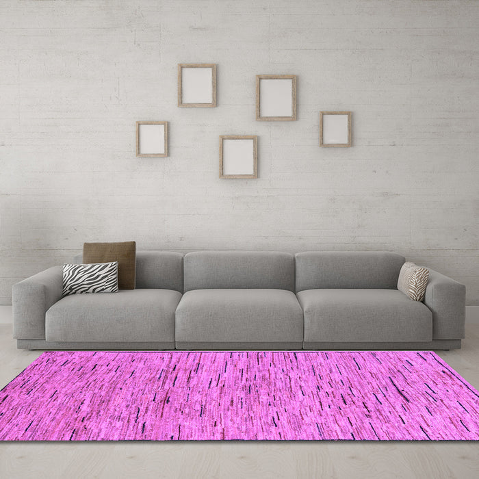 Machine Washable Abstract Purple Modern Area Rugs in a Living Room, wshabs5430pur