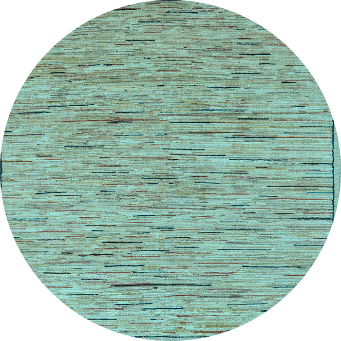 Round Machine Washable Abstract Light Blue Modern Rug, wshabs5430lblu