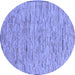 Round Abstract Blue Modern Rug, abs5430blu