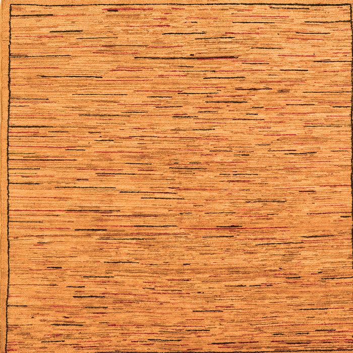 Square Machine Washable Abstract Orange Modern Area Rugs, wshabs5430org