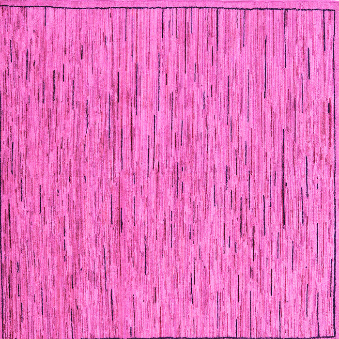 Square Machine Washable Abstract Pink Modern Rug, wshabs5430pnk