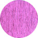 Round Machine Washable Abstract Purple Modern Area Rugs, wshabs5430pur