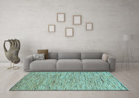 Machine Washable Abstract Light Blue Modern Rug, wshabs5430lblu