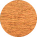 Round Machine Washable Abstract Orange Modern Area Rugs, wshabs5430org