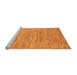 Sideview of Machine Washable Abstract Orange Modern Area Rugs, wshabs5430org