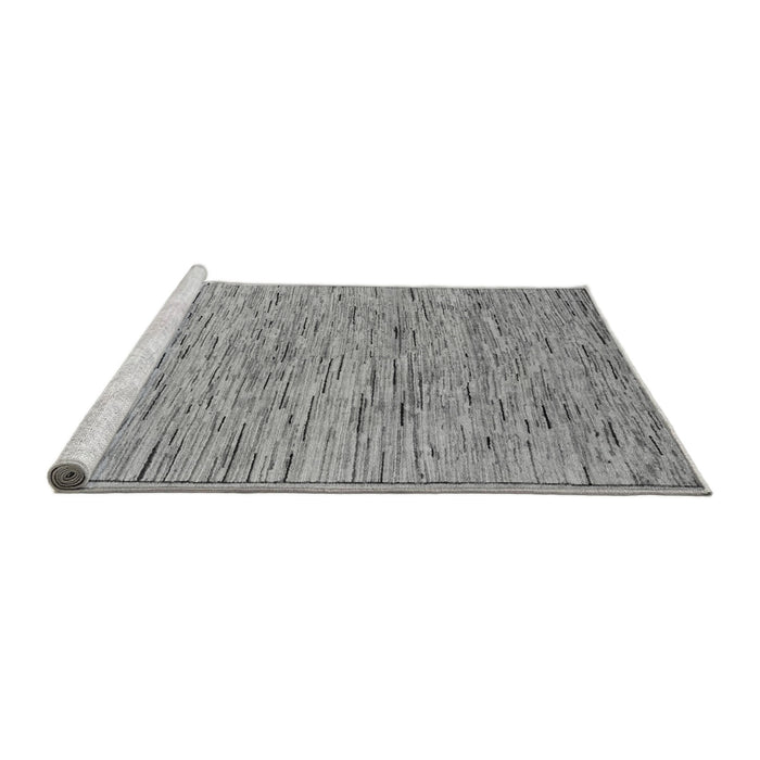 Sideview of Machine Washable Abstract Gray Modern Rug, wshabs5430gry