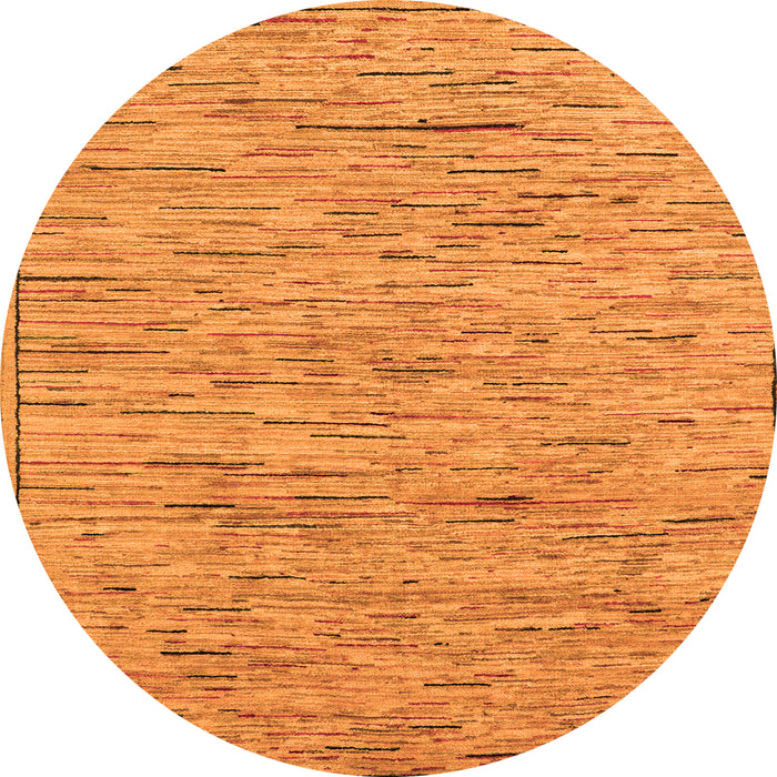 Round Abstract Orange Modern Rug, abs5430org