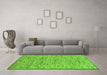 Machine Washable Abstract Green Modern Area Rugs in a Living Room,, wshabs5430grn