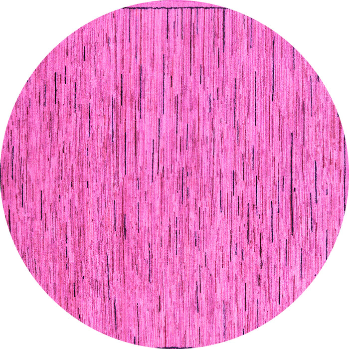 Round Abstract Pink Modern Rug, abs5430pnk