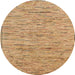 Round Abstract Chocolate Brown Modern Rug, abs5430