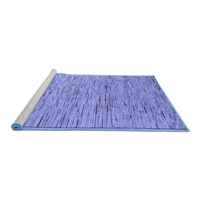 Sideview of Machine Washable Abstract Blue Modern Rug, wshabs5430blu