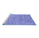 Sideview of Machine Washable Abstract Blue Modern Rug, wshabs5430blu