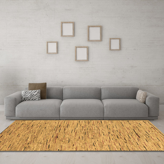 Machine Washable Abstract Brown Modern Rug in a Living Room,, wshabs5430brn