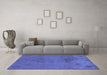 Machine Washable Abstract Blue Modern Rug in a Living Room, wshabs5431blu