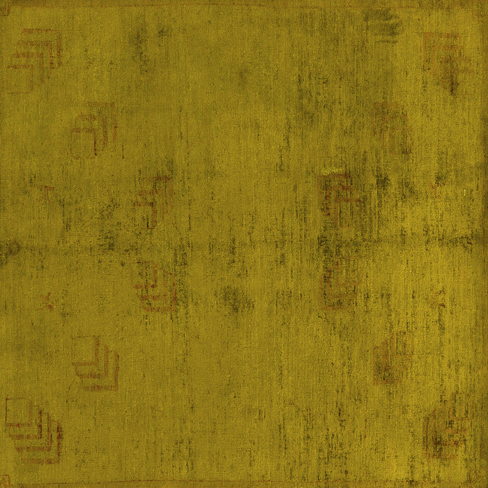 Square Abstract Yellow Modern Rug, abs5431yw