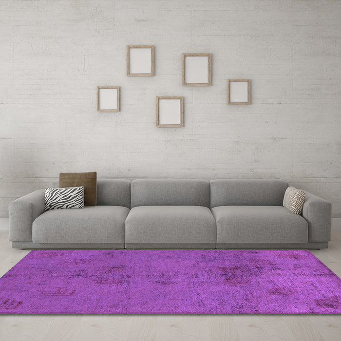 Machine Washable Abstract Purple Modern Area Rugs in a Living Room, wshabs5431pur