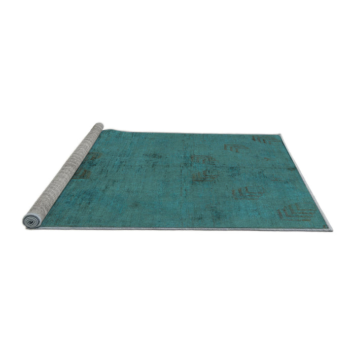Sideview of Machine Washable Abstract Light Blue Modern Rug, wshabs5431lblu