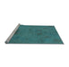 Sideview of Machine Washable Abstract Light Blue Modern Rug, wshabs5431lblu