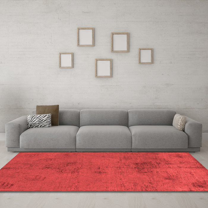 Modern Red Washable Rugs