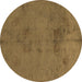 Round Abstract Brown Modern Rug, abs5431brn