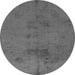 Round Machine Washable Abstract Gray Modern Rug, wshabs5431gry