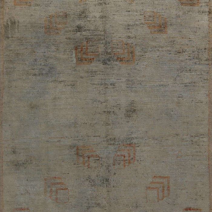 Abstract Khaki Green Modern Rug, abs5431