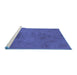 Sideview of Machine Washable Abstract Blue Modern Rug, wshabs5431blu