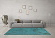 Machine Washable Abstract Light Blue Modern Rug in a Living Room, wshabs5431lblu