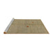 Sideview of Machine Washable Abstract Brown Green Rug, wshabs5432