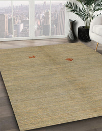 Abstract Brownish Green Modern Rug, abs5432