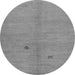 Round Machine Washable Abstract Gray Modern Rug, wshabs5432gry